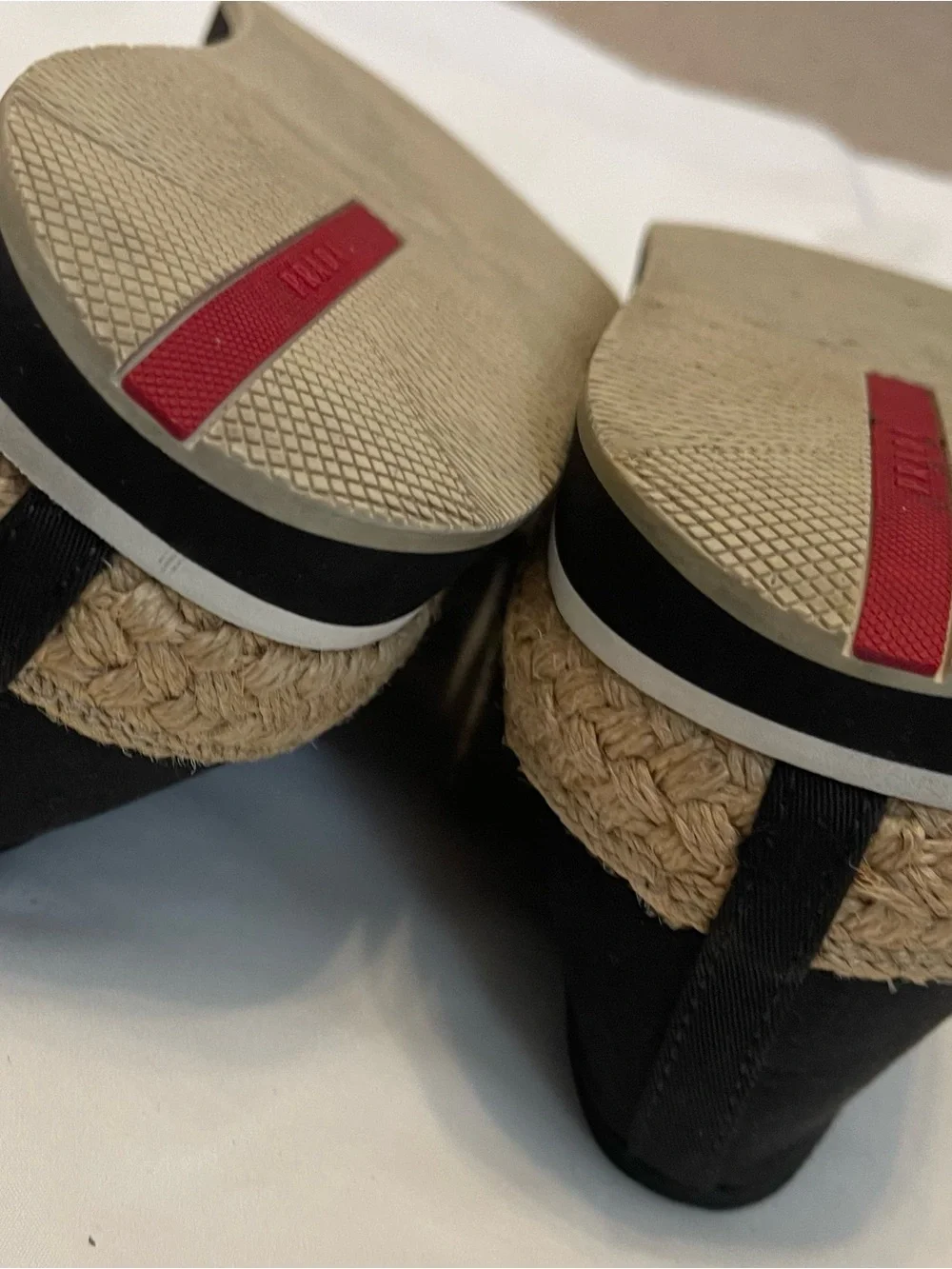 Prada Sport Black Platform Espadrille Slip Ons 41 (US ~11)